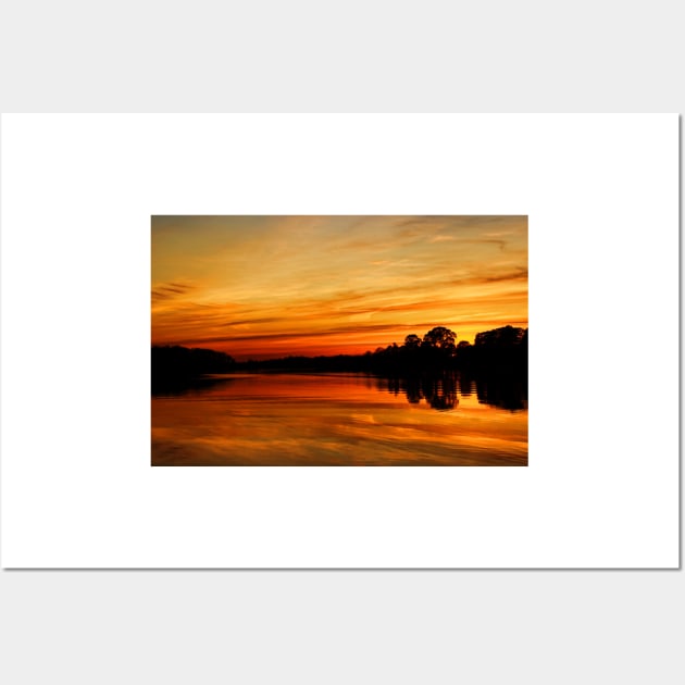 Glorious Sunset on the River Wall Art by tgass